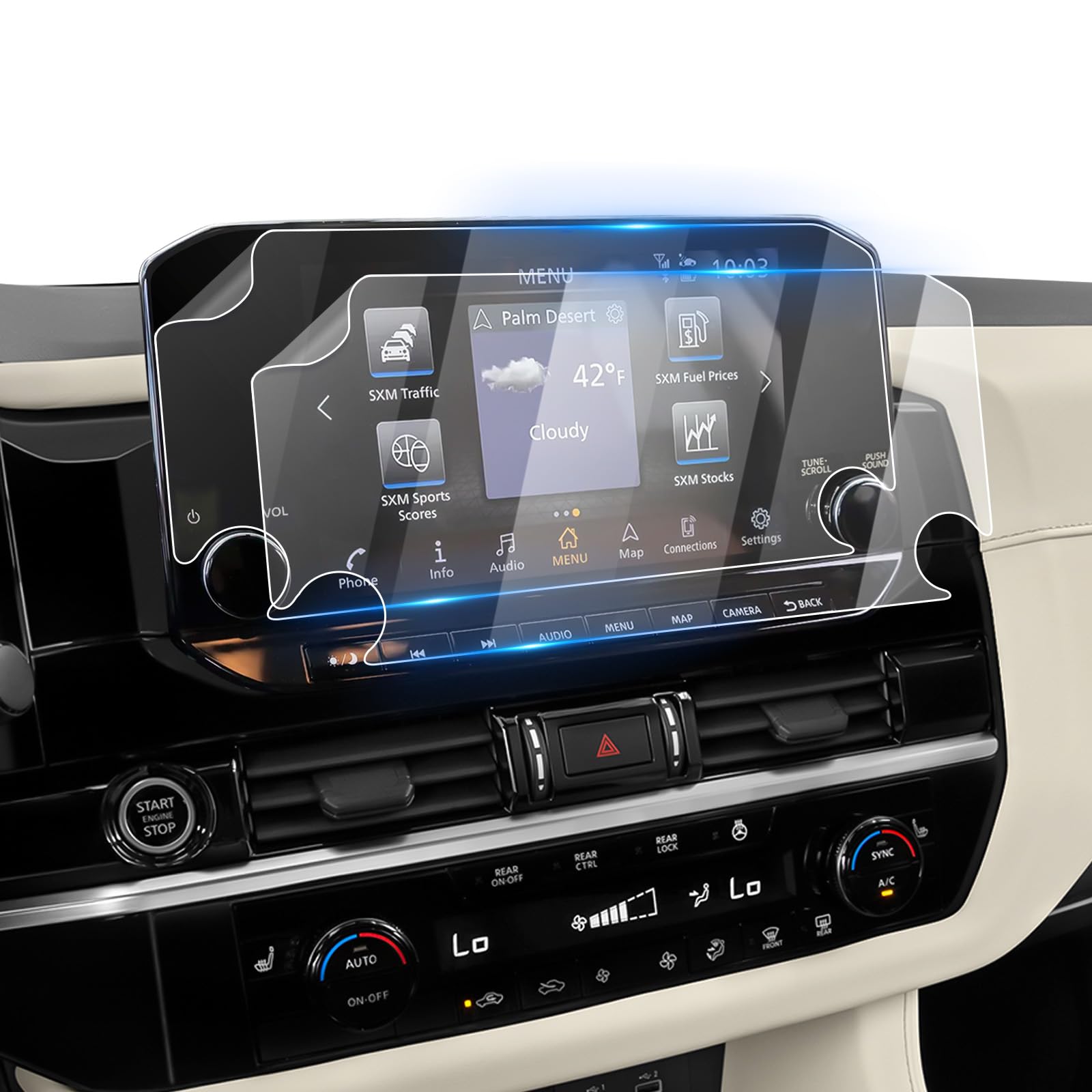 LFOTPP For 2025 Nissan Pathfinder Screen Protector - (2PCS) 2022-2025 Pathfinder (SL/Platinum) 9 Inch Navi Touchscreen [Nano Film] 2022-2025