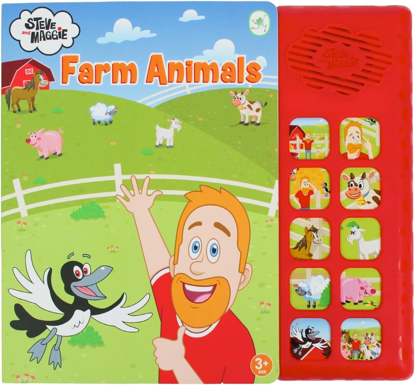 Steve e Maggie Libro Sonoro Animali della Fattoria, 10 Pulsanti con Canzoni per Bambini, Libro Educativo Interattivo per 3+ Anni