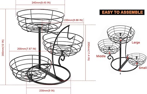 Miniatura 2 de Cesta de frutas con colgador de plátano, cesta de almacenamiento de frutas y verduras con soporte para árbol de plátano para encimera de cocina,