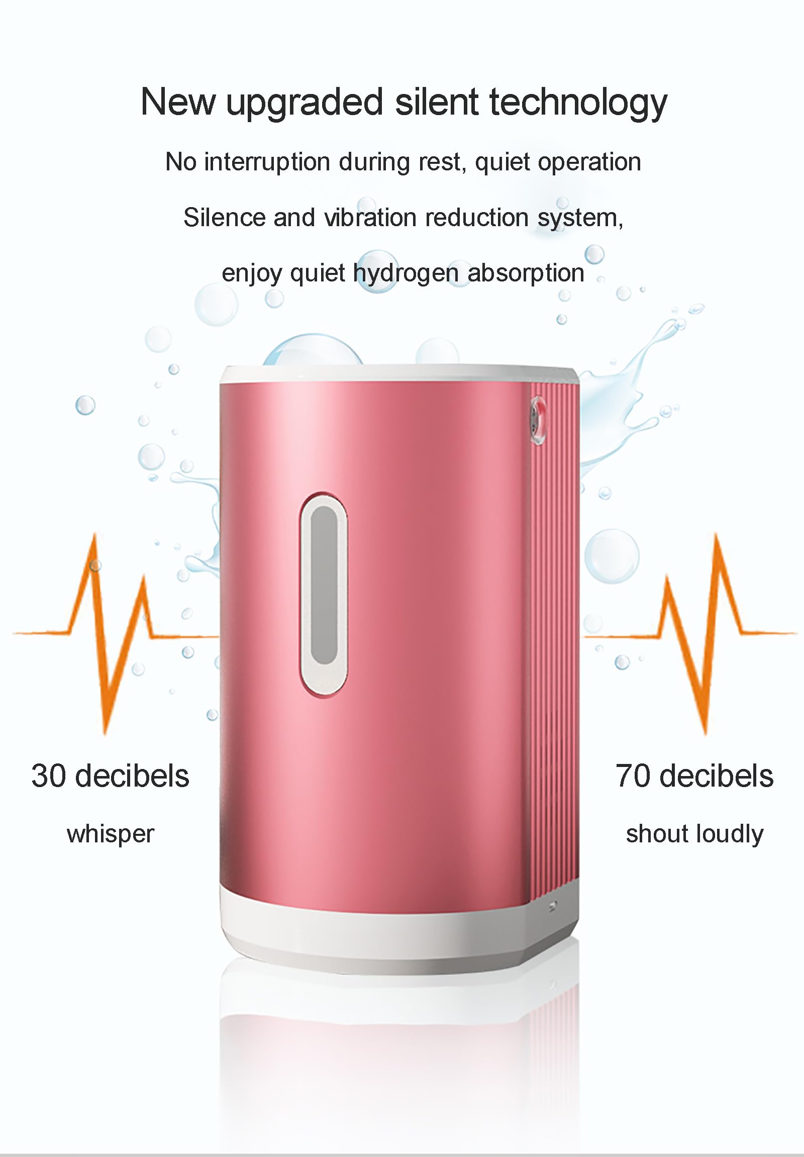 Urządzenie do inhalacji wodorem, inhalator H2 z podwójnym wyjściem i separacją H-O, wysoka czystość 99,99%, terapia wodorem donosowym, jonizator w technologii PEM, generator gazu brunatnego