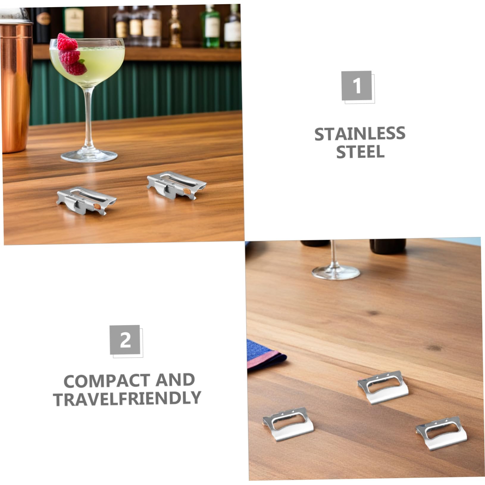 3 Pezzi Aprisenziale a portata di mano Apri inossidabile portatile Apri di lattine portatili L'apri della cucina manuale può aprire bevande manuale può aprire Silver