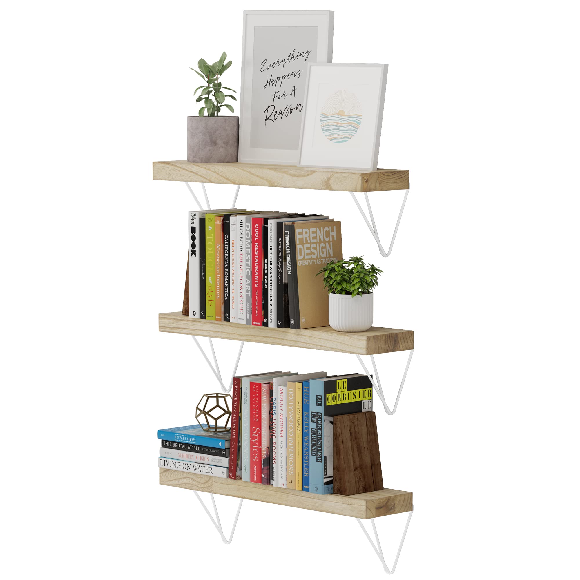 Wallniture Colmar Floating Shelves for Wall, Rustic Shelves