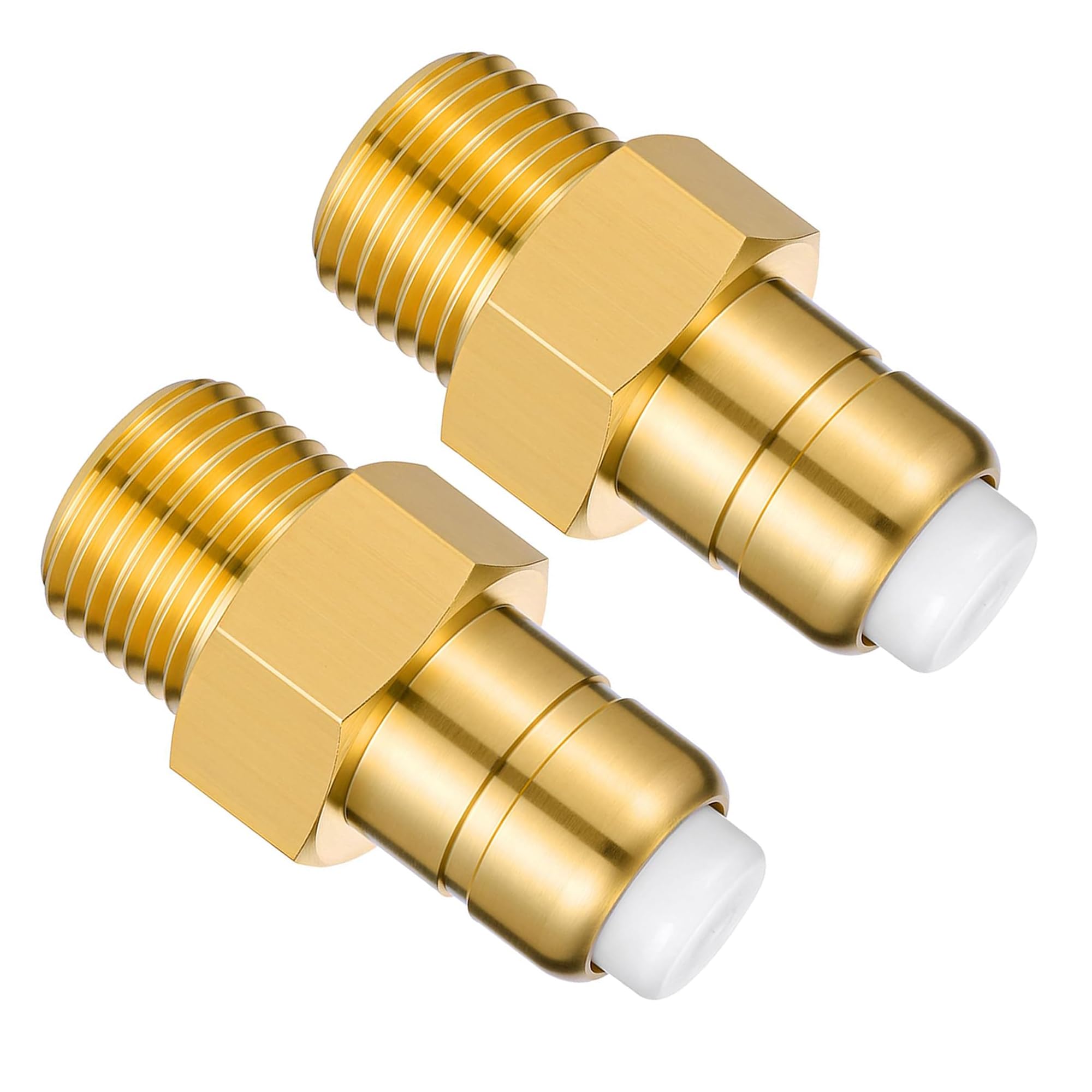 Photo 1 of 2Pcs Brass Thermal Release Valve for Pressure Washer Pump, 1/4" NPT Thermal Relief Valve Fit for Homelite, Ryobi, DeWalt, Replaces 678169004, 678169002, 678169001, 208673GS, 21783GS, 194298GS, B3090GS