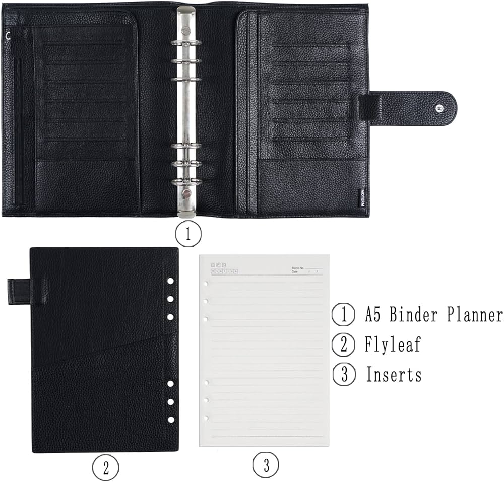 Amazon.co.jp: Moterm A5 Luxe リングプランナー - 本革バインダー