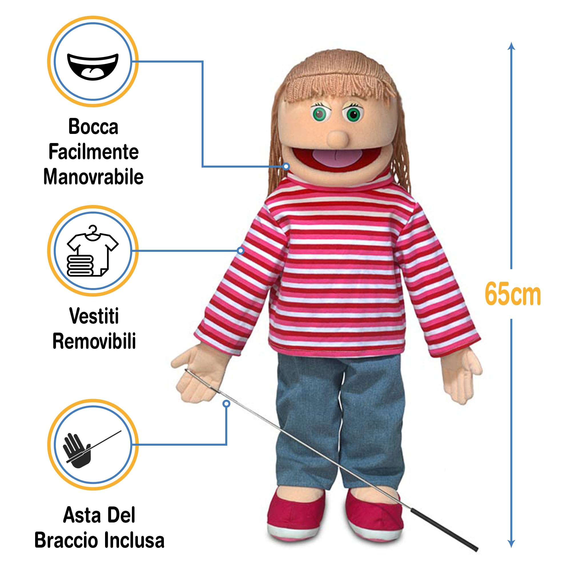 25" Emily (Peach) by Silly Puppets