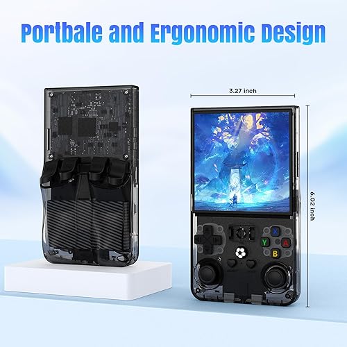 Miniatura 4 de R36MAX - Consola de juegos de mano retro, consola de juegos retro de 64 GB con pantalla de 4.0 pulgadas, consolas de videojuegos portátiles con