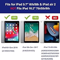 Vista 2 de Rantice Fundas para iPad de 6ª generación, funda para iPad de 5ª generación, funda para iPad Air 2, funda para iPad 9.7, funda de protección contra