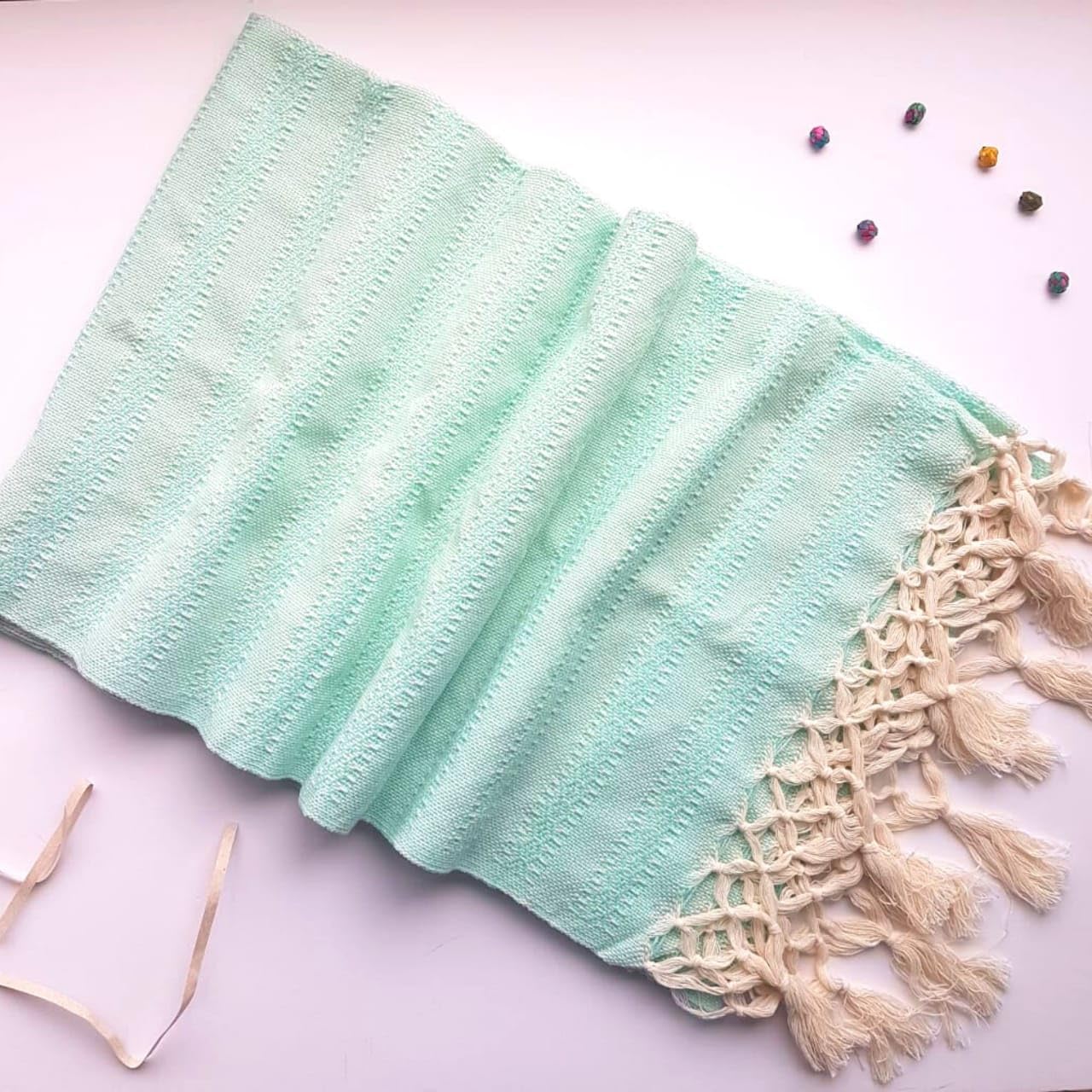 Baby Trapoz Mexican Rebozo Scarf, Shawl, Ideal for Natural Birth, Doula Massage, 118.11", Mint