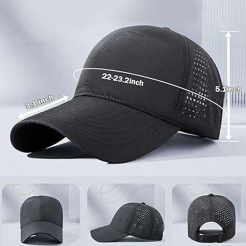Miniatura 2 de LUCKYBUNNY Gorras de béisbol de secado rápido para mujer, malla transpirable, protección UV, gorra deportiva para pesca y correr