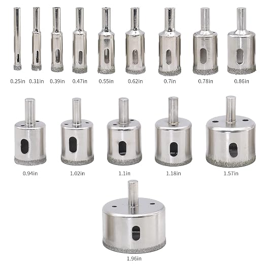 Kit de brocas con sierra de corona de diamante 19 pcs miniatura 2