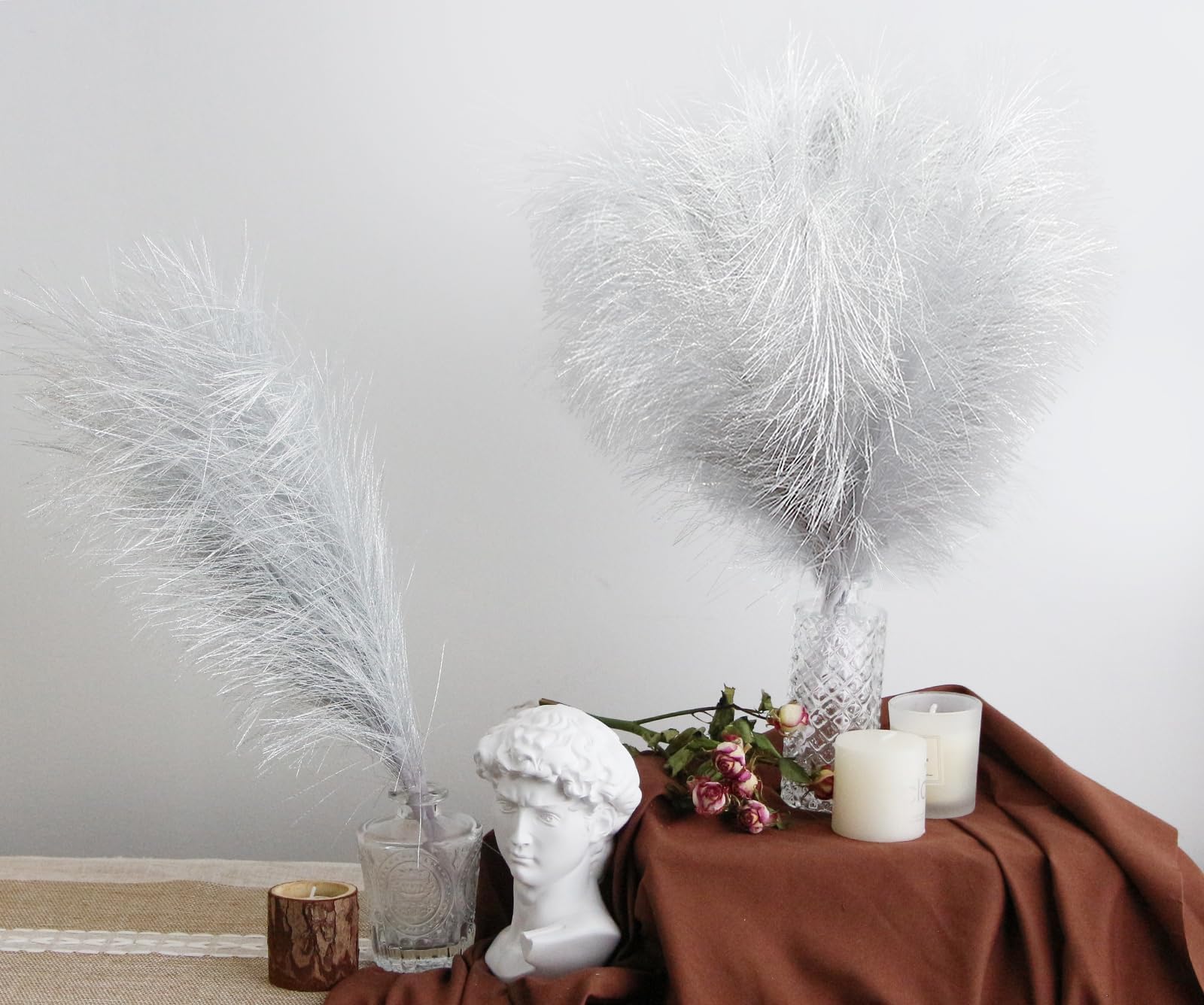6er-Set Künstliches Pampasgras – 43 Cm, Flauschige Boho-Deko Für Vase & Wohnung
