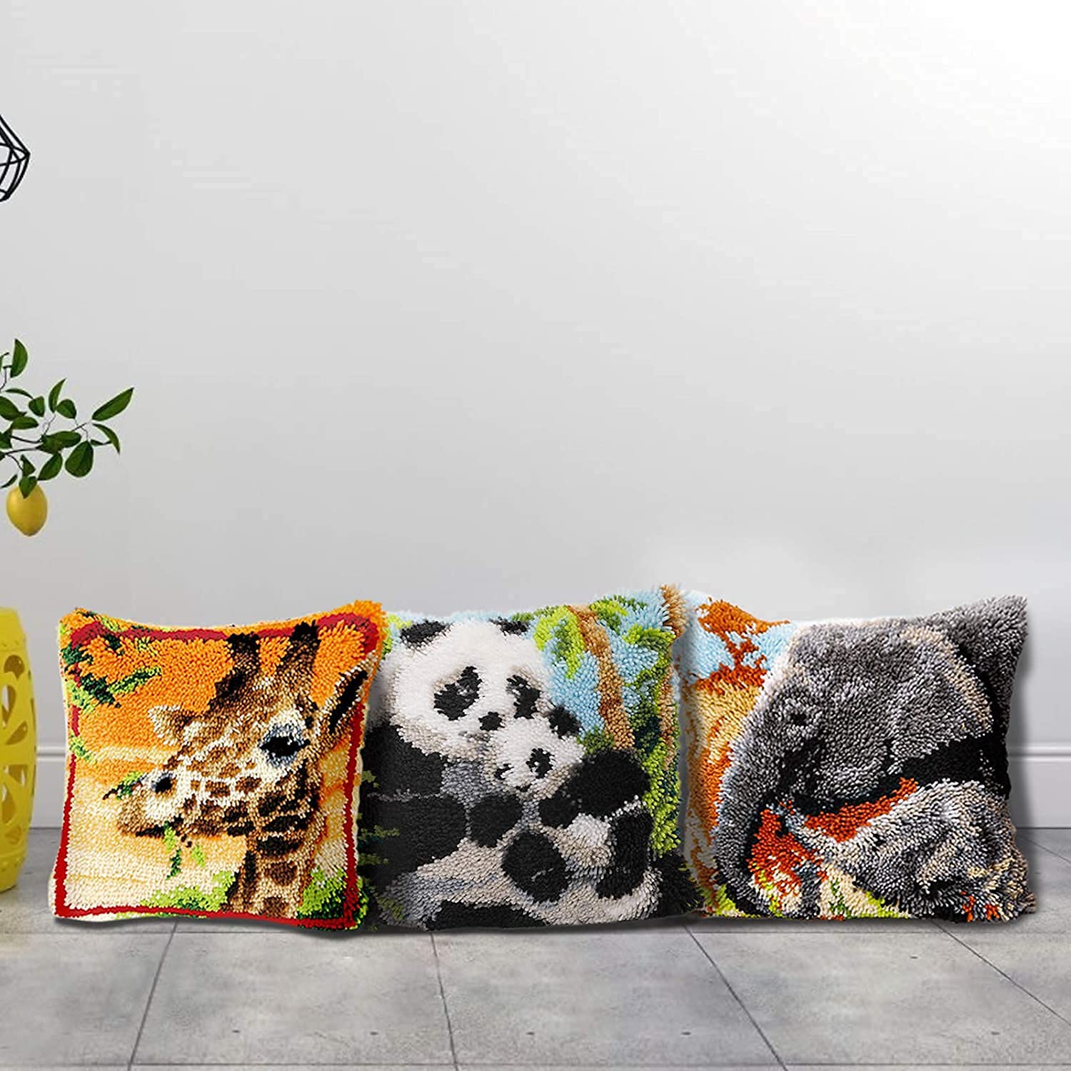 ROCKY&CHAO Kit De Tapis à Crochet Crochet à Nouer Bricolage Crochet De