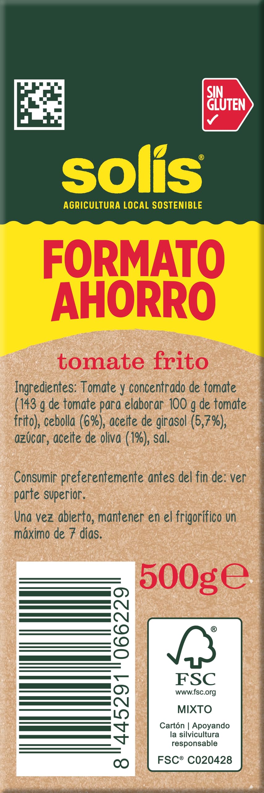 Solis Salsa de tomate COMBI CASERO 12 x 500 g