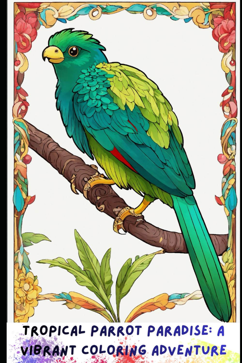 Tropical Parrot Paradise: A Vibrant Coloring Adventure: 30 Beautiful Parrot Illustrations for Creativity, Relaxation & Mindful Coloring