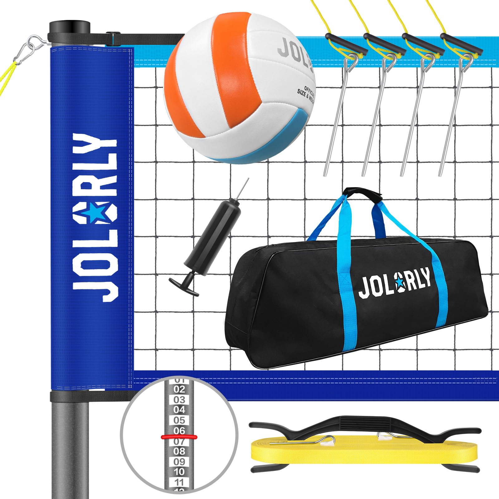 Photo 1 of ***JUST THE NET AND POLE** Volleyball Net Set Professional Portable Backyard Outdoor Adjustable Height Pole 