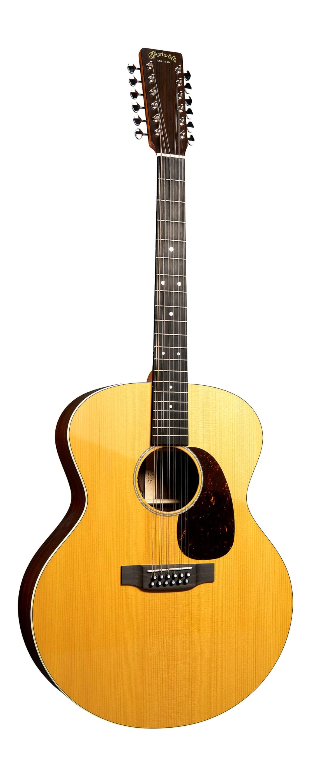 Martin Grand J-16E 12-String 16 Series Acoustic-Electric Guitar – Gloss Solid Spruce Top…