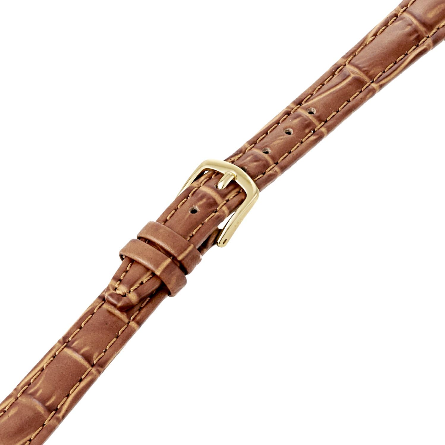 Hadley-Roma Women's LSL135RR-120 12mm Tan Alligator Grain Leather WatchStrap