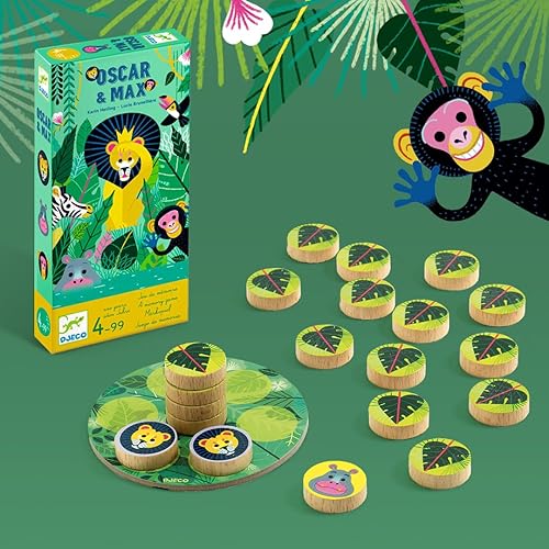 Miniatura 3 de DJECO Juego de mesa de madera Oscar & Max