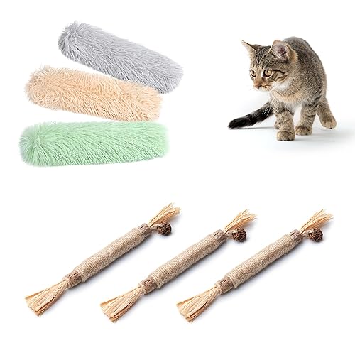 3 Pack Cat Pillows and 3 Pack Silvervine Cat Chew