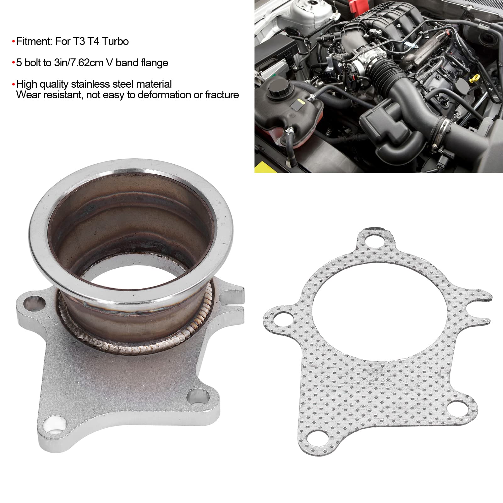 Downpipe Flange Adaptor Car 5 To V Band Flange Adapter Set Replacement