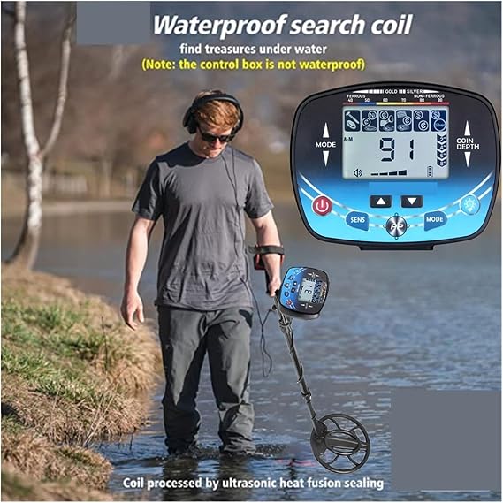Metal Detector MD910B Metal Detector Underground Professional Depth 9.9 ft 2.5 m Search Finder Gold Detector Treasure Detector Pin Pointer High Sensitivity Easy Operation Easy Carry