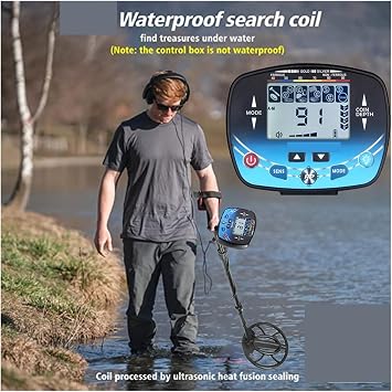 Metal Detector MD910B Metal Detector Underground Professional Depth 9.9 ft 2.5 m Search Finder Gold Detector Treasure Detector Pin Pointer High Sensitivity Easy Operation Easy Carry