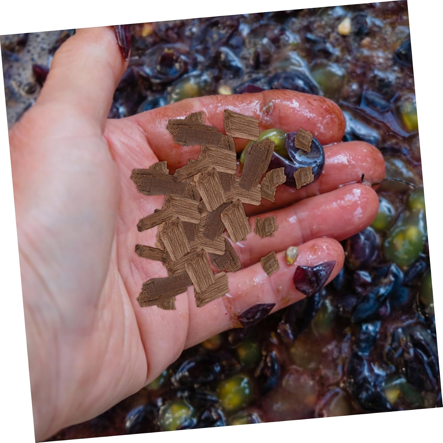 SHOWERORO 1pack French Oak Chips for Wine Making Medium Toasting Oak Pack for Enhancing Red Wine Aroma and Flavor for Home Brewing and Diy Projects
