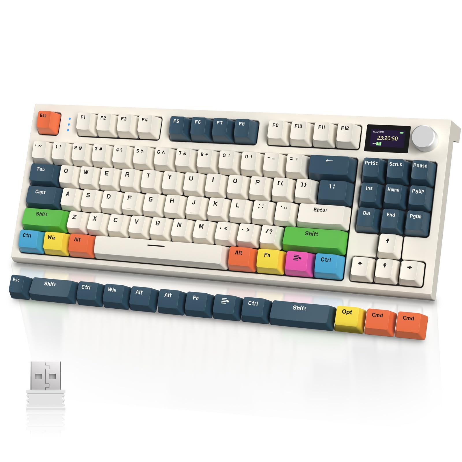 Attack Shark K86 Tastiera Gaming Meccanica Wireless - RGB, Hot Swap, Schermo TFT E Manopola Regolabile | 75% Layout Compatto - Foto 2