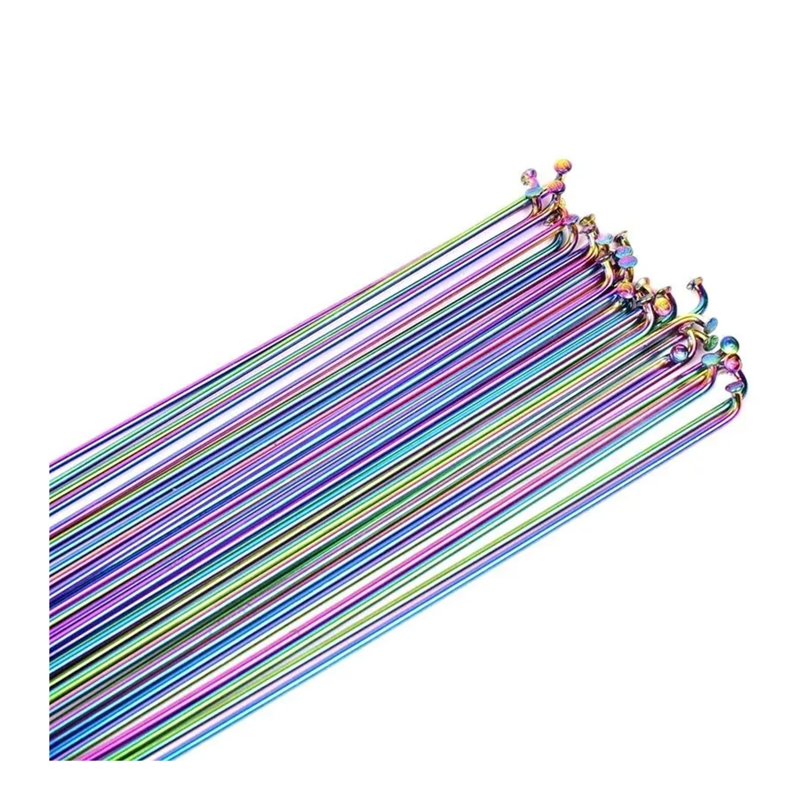 36 radios Rainbow foyBicycle – 14G de acero inoxidable colorido para bicicleta de carretera de 26/27.5/29 pulgadas, kit de actualización de rueda recta y curva en J (259-293 mm)