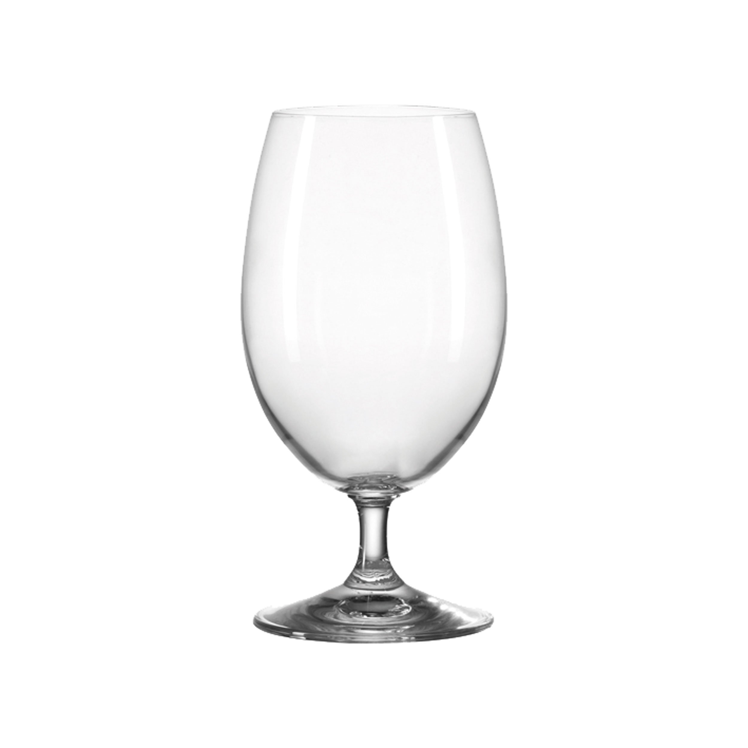 Leonardo Daily Wasser-Glas, 1 Stück, Trink-Becher aus Glas, spülmaschinenfestes Getränke-Glas mit Stiel, 370 ml, 063311