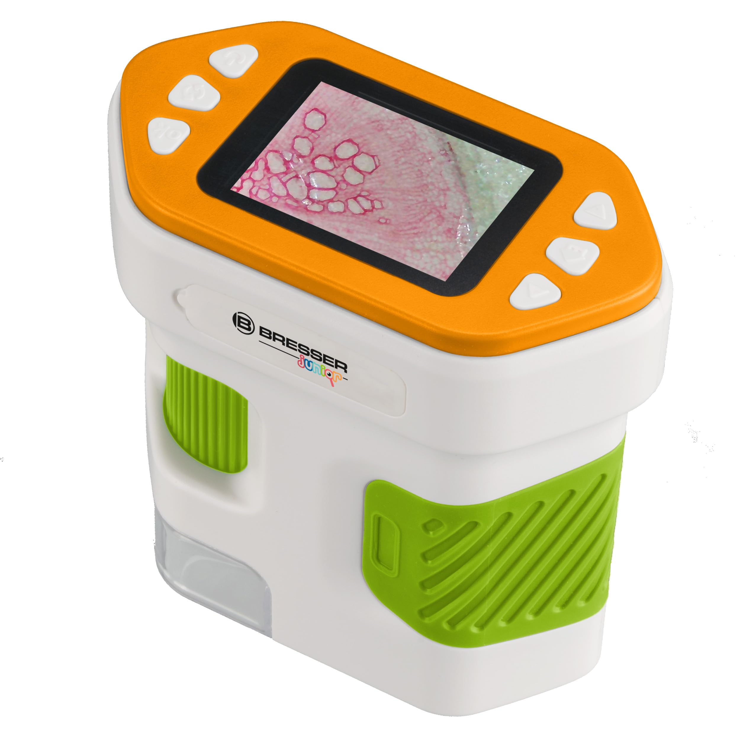 Bresser Junior Digitales Taschenmikroskop für Kinder mit Display Foto Video USB-C bis 94x Vergrößerung