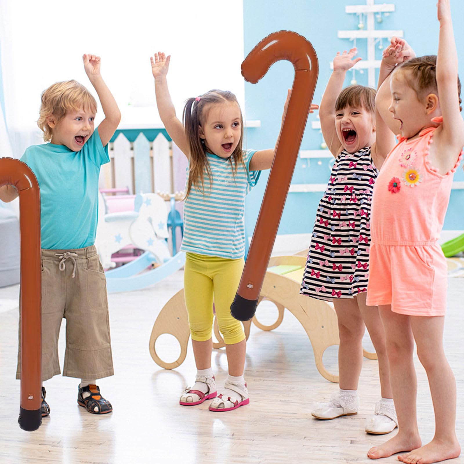 TUONYIS 3 Pcs Inflatable Walking Stick, 90 cm Blow Up Walking Stick - Image 4