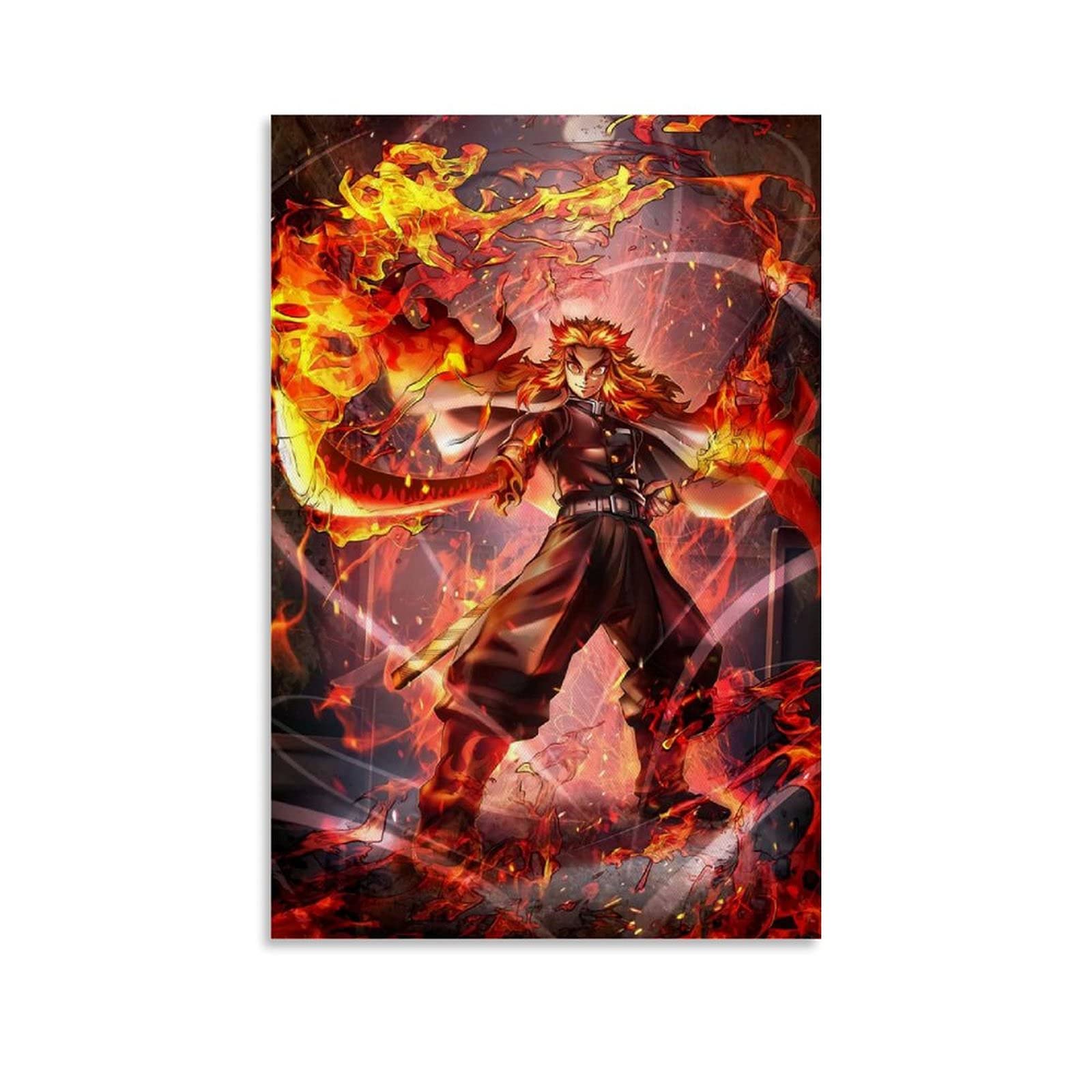 WEICHAO - Poster su tela e stampa artistica da parete, motivo: Purgatorio, Anjuro Rengoku, 30 x 45 cm