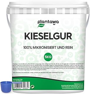 PLANTAWA Kieselgur Pulver 5kg | Hochwertiges Diatomeenerde für den Gemüsegarten, Schädlingsbekämpfung, Saatgutkonservierun...
