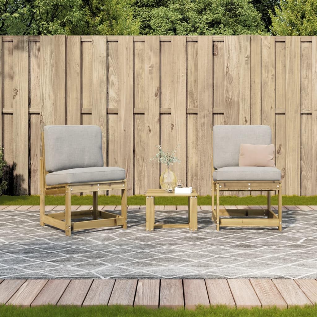 LAPOOH Set di mobili da giardino 3 pezzi in legno di pino impregnato, mobili da giardino esterno, set da giardino per esterni, set divano da giardino, mobili da esterno da giardino - 832624