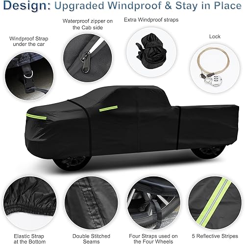 Miniatura 9 de Funda completa impermeable para Mazda Miata MX-5 para todo tipo de clima, resistente al viento, protección impermeable para Mazda Miata MX-5