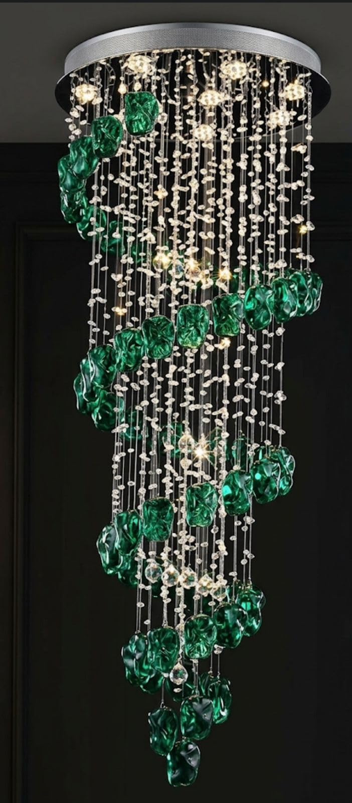 Sanleen Crystal Chandelier - Luxury Spiral Lighting -6 Sanleen Crystal Chandelier - Luxury Spiral Lighting -6