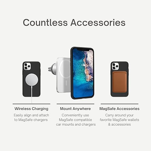 Miniatura 4 de VECI Funda magnética para iPhone 11 Pro, compatible con accesorios MagSafe, silicona suave al tacto (iPhone 11 Pro, negro)