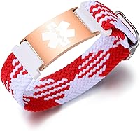Vista 8 de Pulseras deportivas personalizadas de alerta médica para mujeres y hombres – Pulseras de identificación médica personalizadas con grabado gratuito