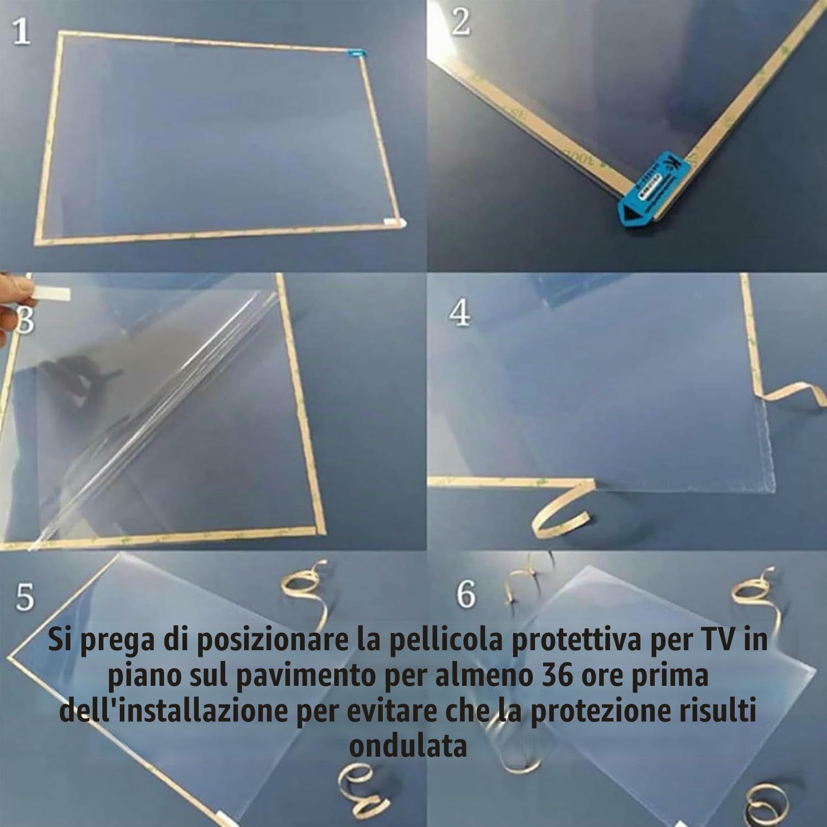 Proteggi Schermo TV Antiriflesso da 55 Pollici, Pellicola Protettiva Antiriflesso per Display per Ridurre L'affaticamento degli Occhi, Installazione Semplice,55 Pollici(1221x689mm)~/