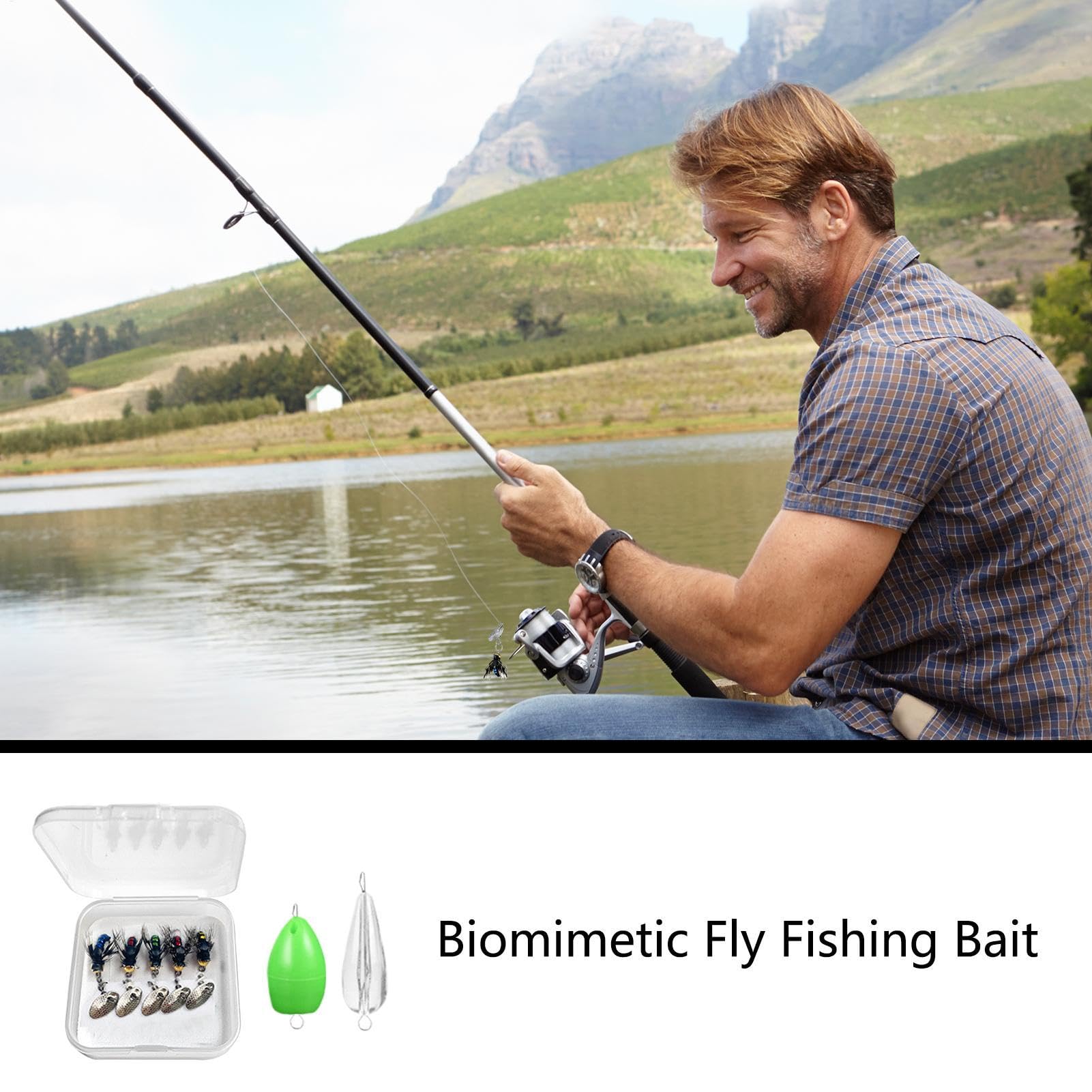 Fly Fishing Lures - Fly Fishing Assortment Kit | Steel Hook Carp Catch Artificial Bait Fly Fishing Gear with Reflective Sequins, Fishing Gear Saltwater fliess Fishing Attractors for Saltwatert