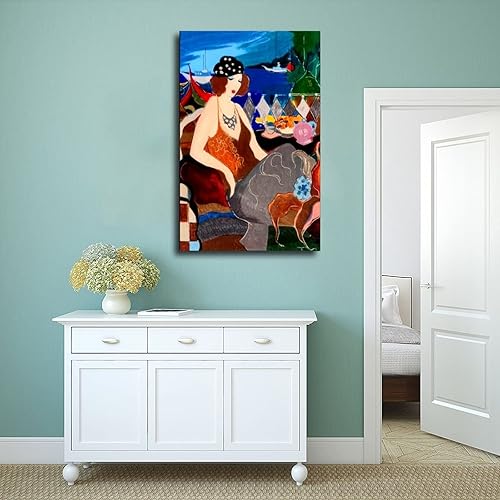 Miniatura 4 de Itzchak Tarkay TheBeautiful - Póster artístico de pintura al óleo con 28 lienzos para decoración de pared, pintura para sala de estar, dormitorio,