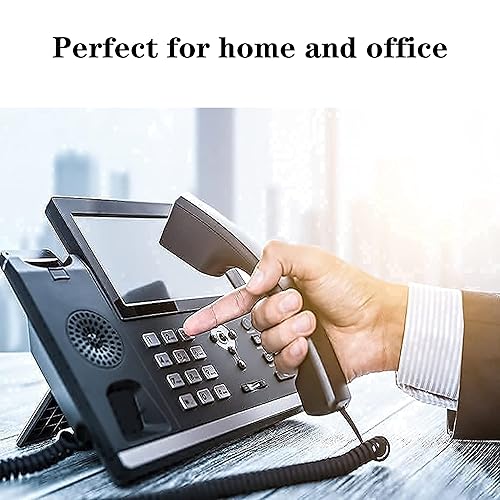 Miniatura 7 de Cable de teléfono Landline 8 pies sin enrollar1.4 pies en espiral para teléfono fijo cable RJ9 4P4C accesorio de teléfono, negro (paquete de 20)