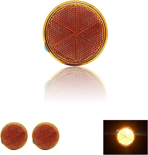 Reflector autoadhesivo redondo de 3.150 in de seguridad impermeable para árboles de buzón de entrada