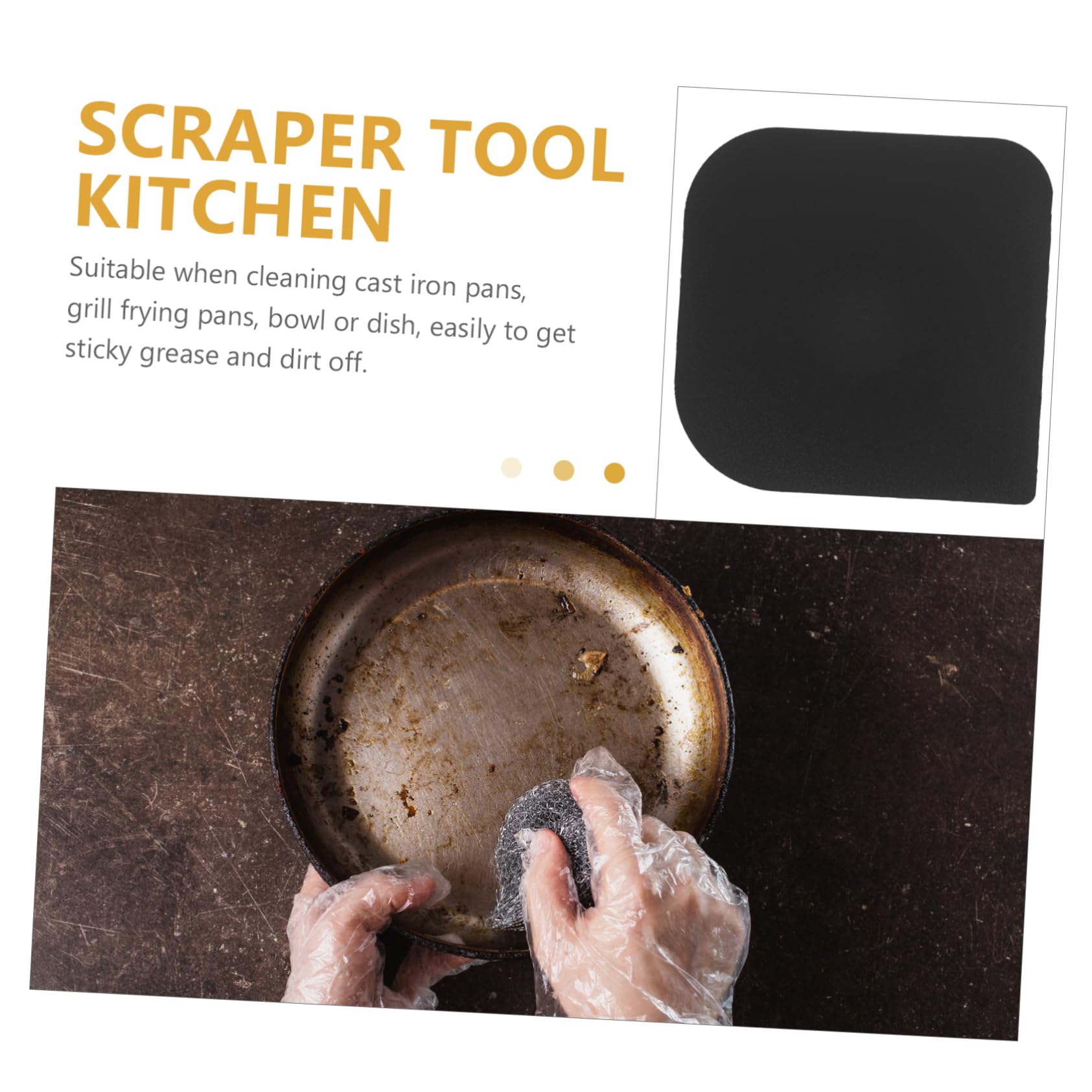 Cabilock Multi-functional Kitchen Cleaner Scraper Plastic Pot Scraper Tool for Cooking