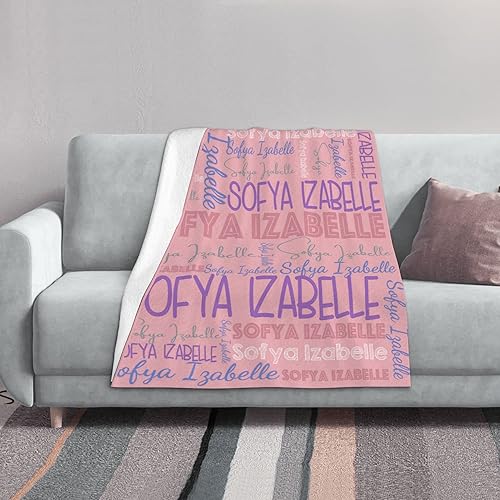 Miniatura 14 de Dr.TOUGH Mantas personalizadas para niños y adultos, manta personalizada con nombre para niños, manta con monograma con nombres personalizados