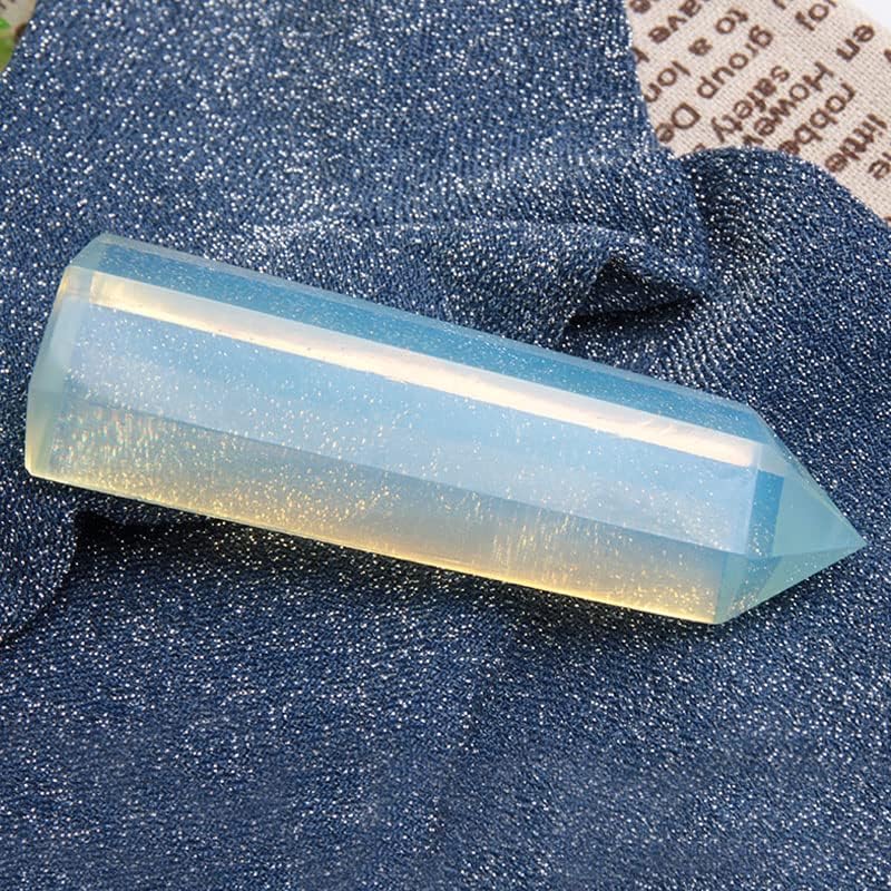 Miniatura 6 de Acxico 1 varita de cristal de cuarzo opalita de 90 a 3.937 in con punta de reiki, curación