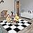 qqpp EVA Rubber 18 Tiles Interlocking Puzzle Foam Floor Mats - Baby Play Mat for Playing | Exercise Mat for Home Workout. White, Black. QC-ADb18N