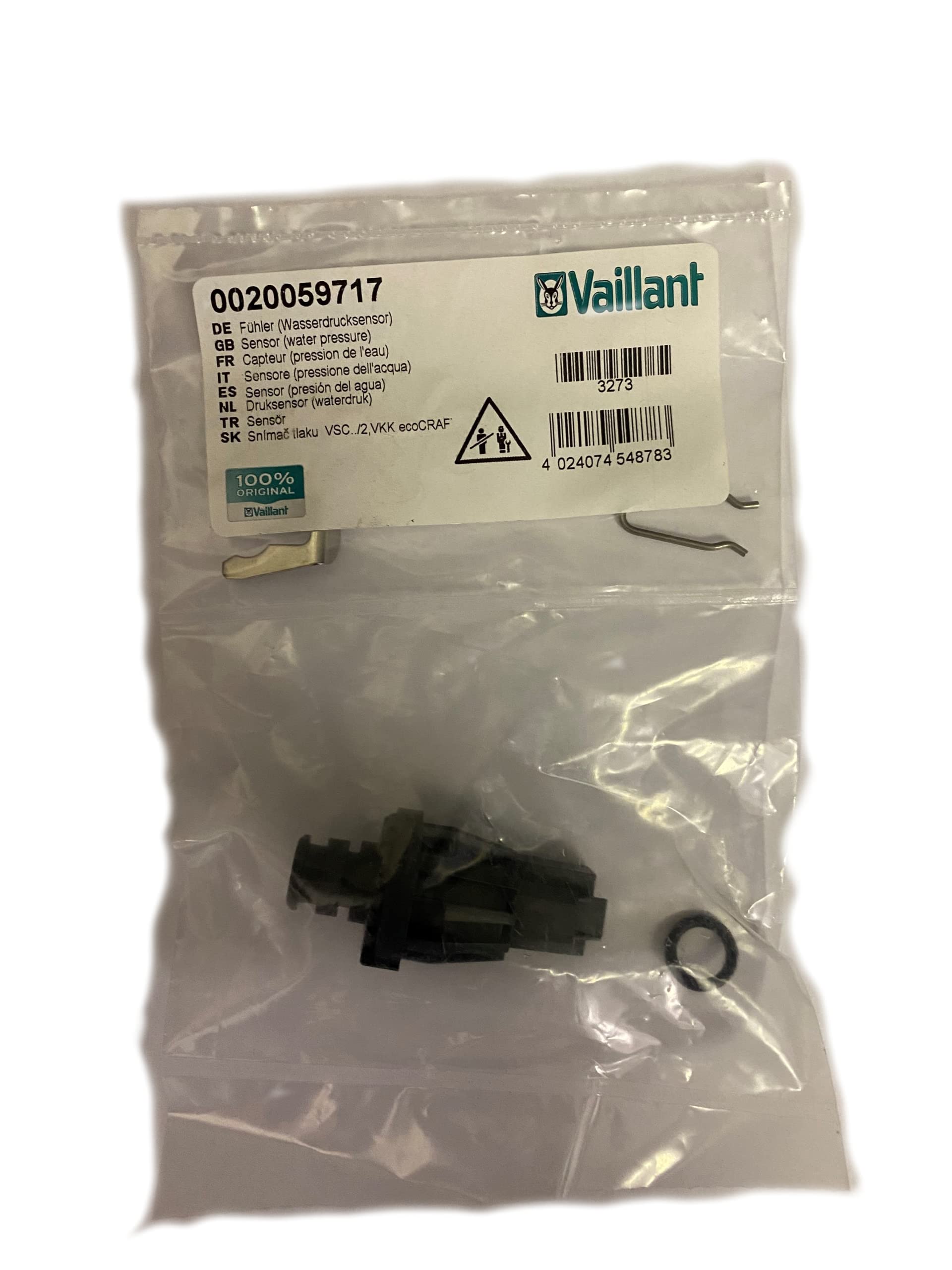Capteur de pression Vaillant VMW255/4-7 pour réparer les erreurs de chaudière