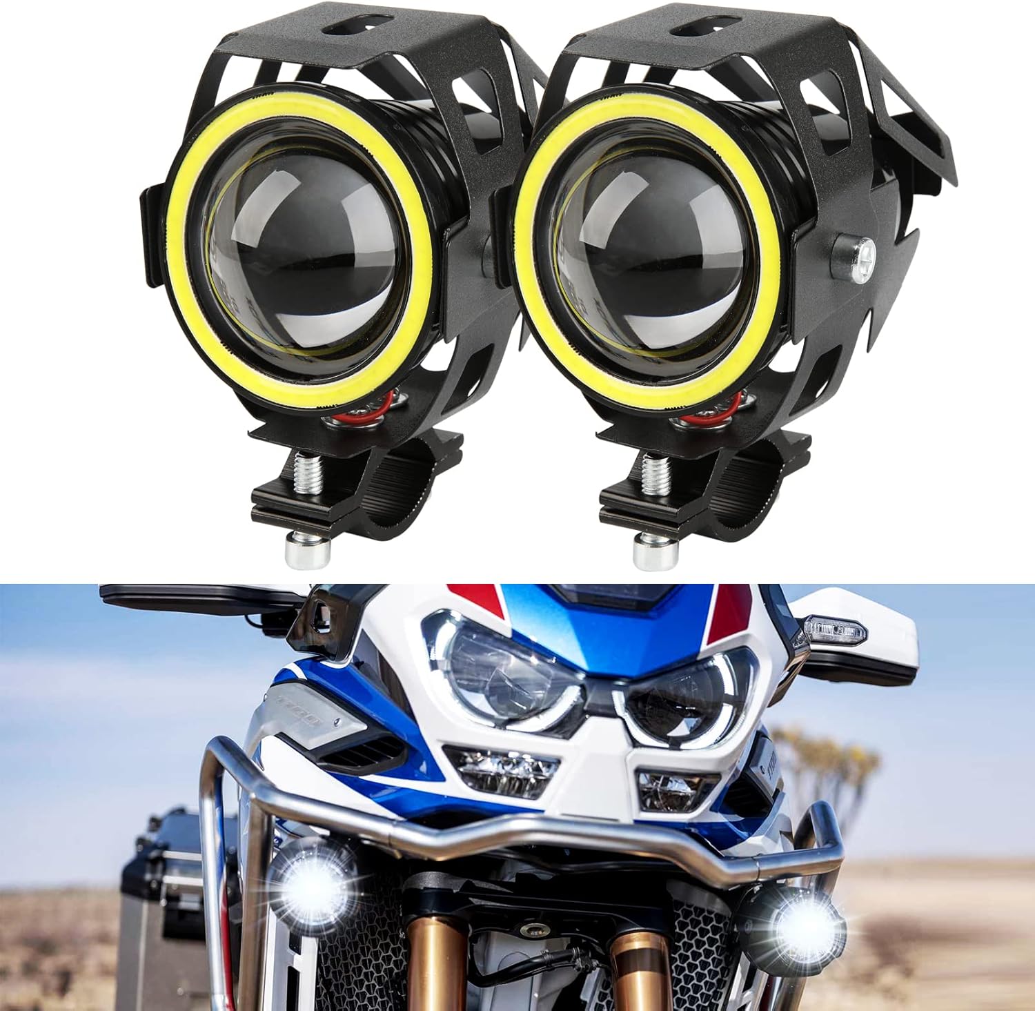 DREAMIZER Faretti Led Moto 10W 3000LM U7 Luci Anteriori per Moto LED
